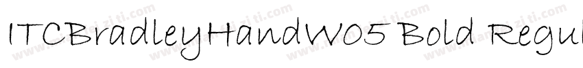 ITCBradleyHandW05 Bold Regular字体转换